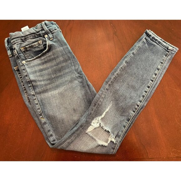 Good American Denim Good Legs Crop High Rise Ripped Skinny Jeans Size 27 US 4 - Picture 11 of 11